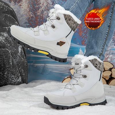 Herbst und Winter neue Schneestiefel Damen Kurzstiefel gefüttert und verdickt warme Baumwollschuhe Damen rutschfest und wasserdicht Damen und Herren