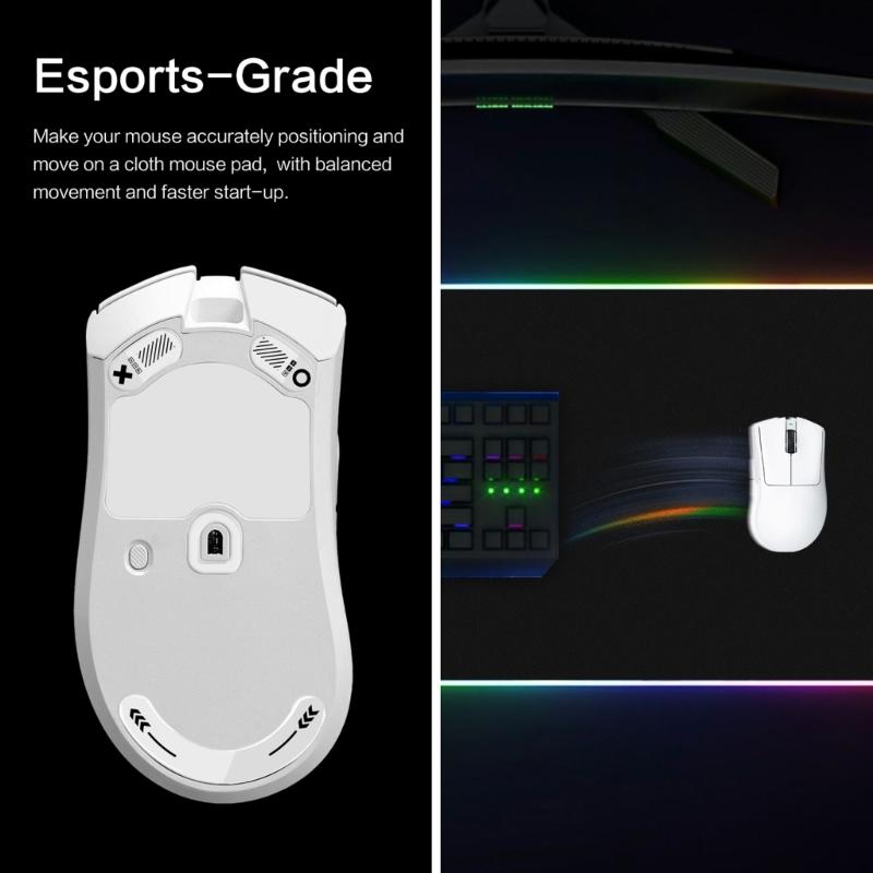 Tempered Glass Mouse Feet For DeathAdder Mouse Skates High Wear Resistance Smooth Glides Durability Use