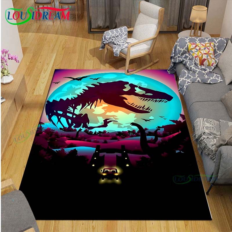 Dinosaur J-Jurassic Park Carpet Room Decor Floor Mats Bedroom Yoga Mat Photography Props Area Rug Birthday Gift Outdoor Rug