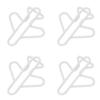 100Pcs Cute Paper Clips Plane Shaped Style Covered Wire Light Durable Fancy Paperclips for Working Study Sorting White