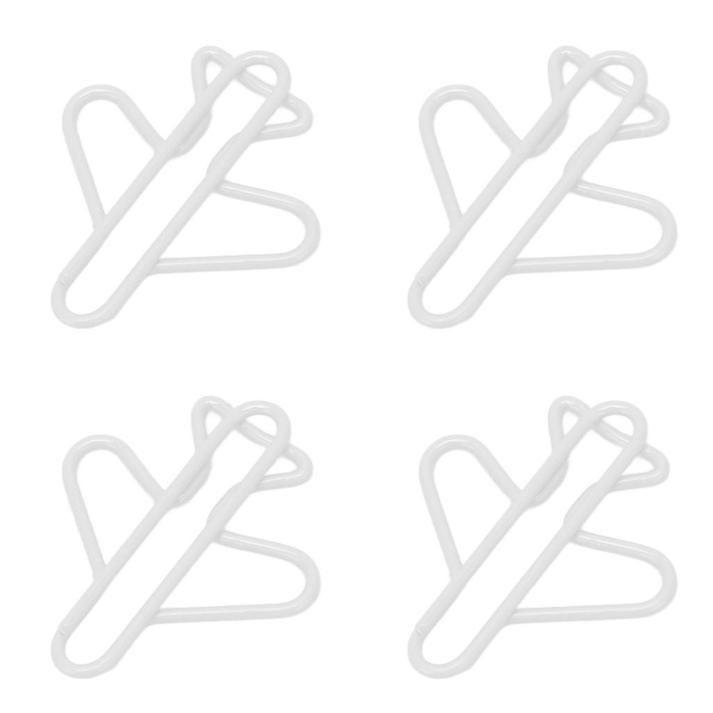 100Pcs Cute Paper Clips Plane Shaped Style Covered Wire Light Durable Fancy Paperclips for Working Study Sorting White