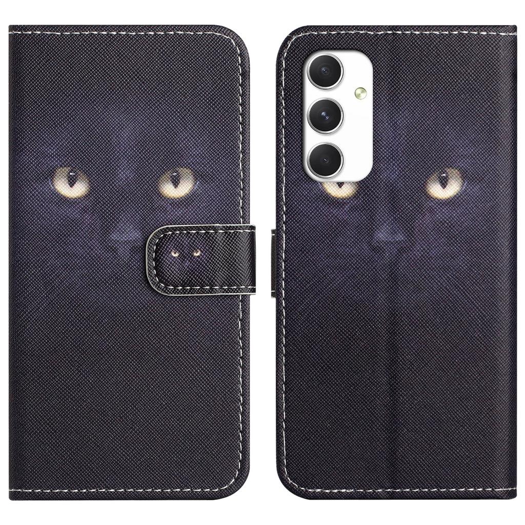 For Samsung Galaxy A16 5G/A16 4G Case Pattern Print PU Leather Wallet Phone Cover Cross Texture