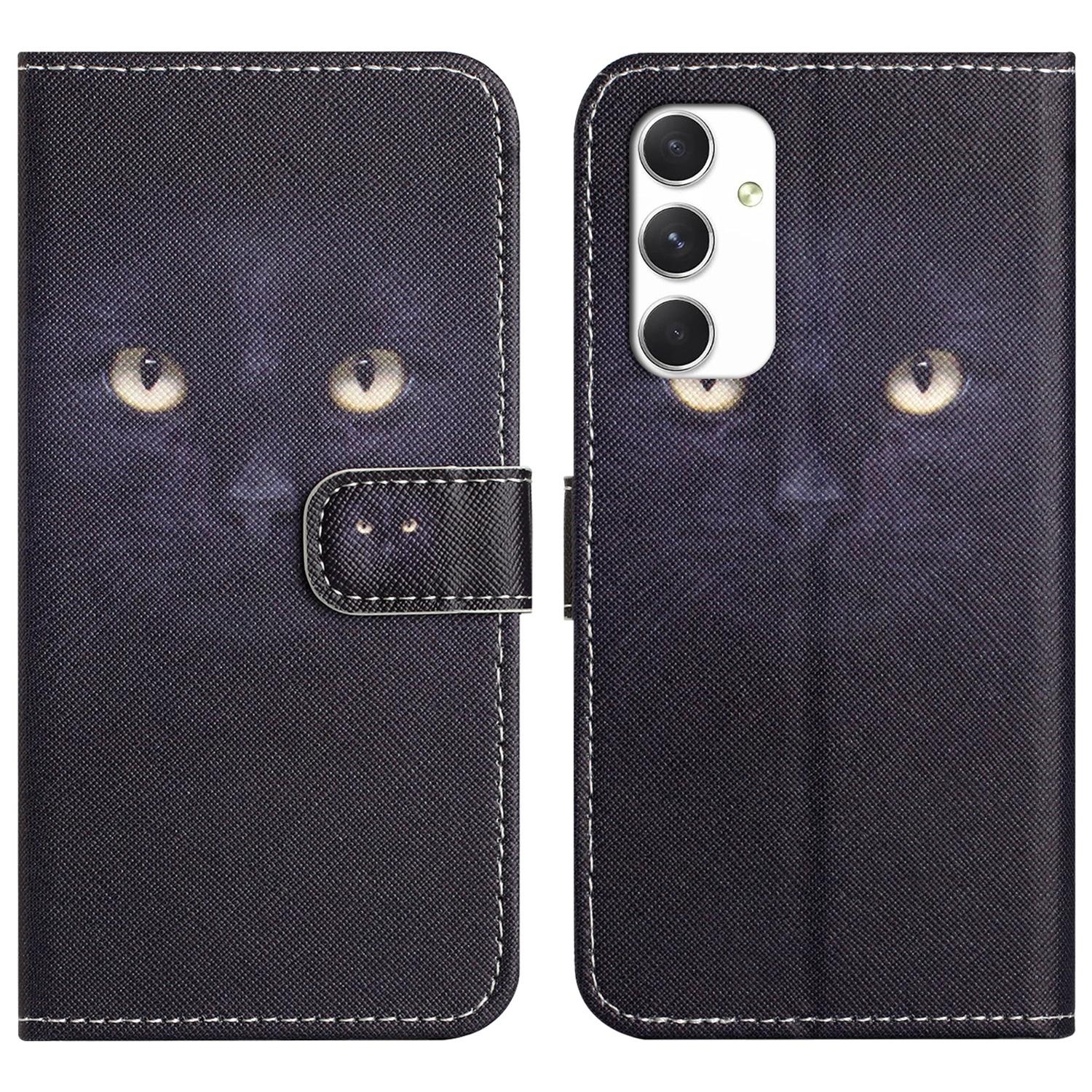 

For Samsung Galaxy A16 5G/A16 4G Case Pattern Print PU Leather Wallet Phone Cover Cross Texture I