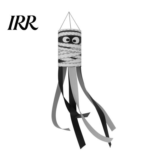 Halloween Party Decor 39 Inch Windsock Flag, Cartoon Ghost Flag Windsock, Waterproof Weather Resistant Hanging Ornament for Outdoor Garden Yard Porch A