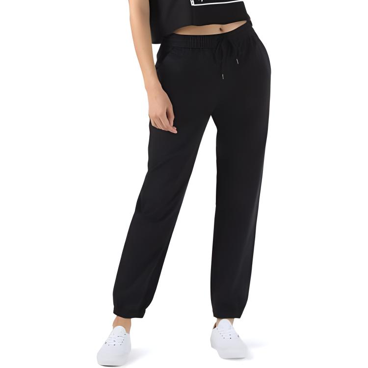 Vans Woven Cuffed Sports Casual Pants Women bottoms Black VN0A47YLBLK