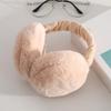 Women Earmuff Folding Plush Solid Color Thickened Soft Ear Protection Comfortable Autumn Winter Girls Ear Warmer for Everyday Life