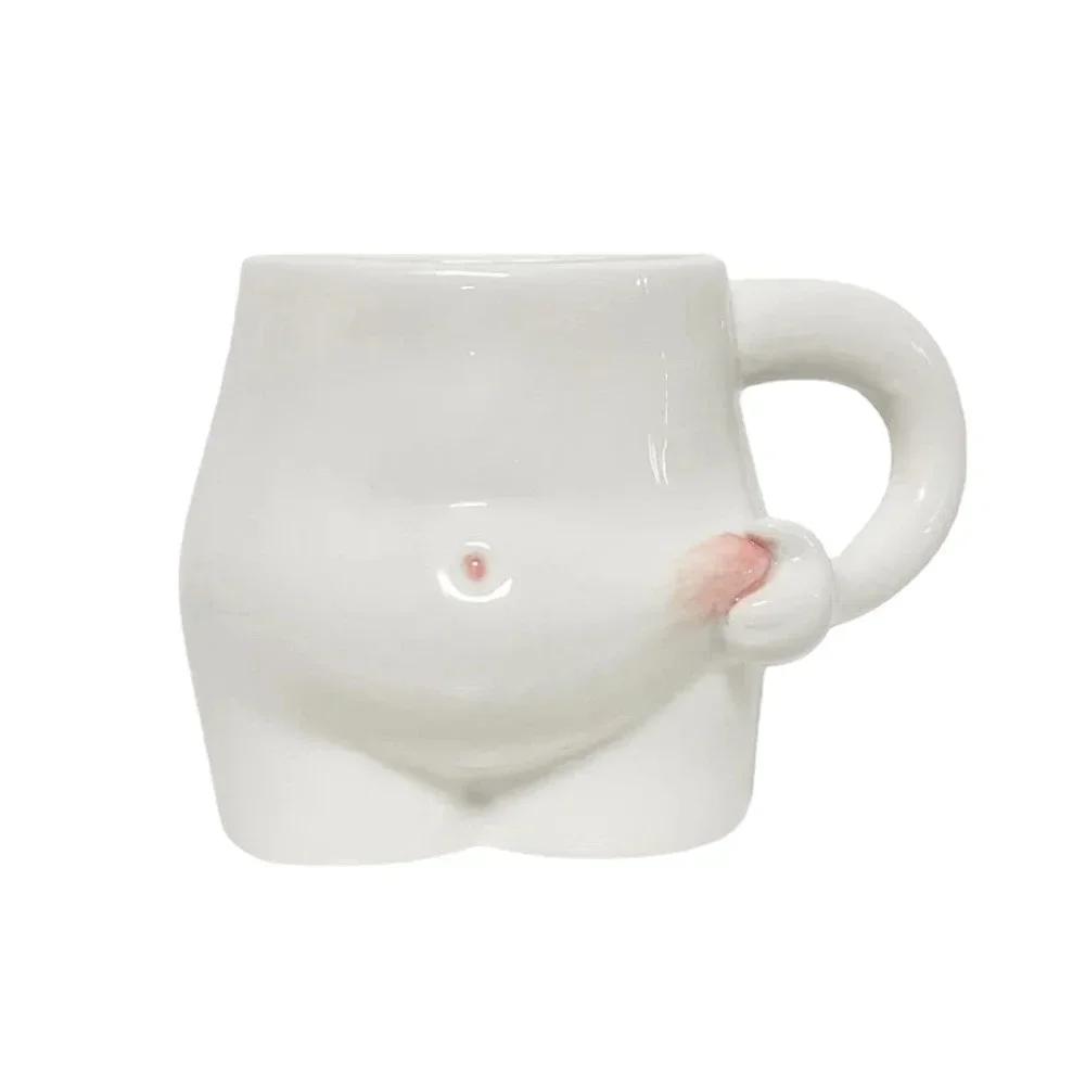 320ml High-capacity Creative Cute Shape Coffee Mugs Ceramic Porcelain Funny Creativity Art Body Belly Cups Home Decoration Gifts