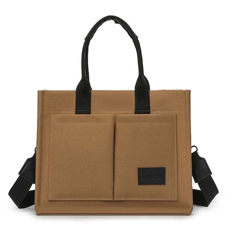 

Летняя новая сумка в иностранном стиле, с индивидуальностью, простая, модная, большой вместимости, 2025, повседневная женская нишевая на плечо, мессенджер