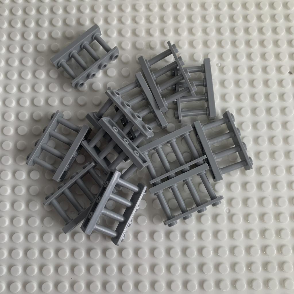 20PCS 1x4 Railing Castle Fence Building Block Accessories City Street View Figures Scenes Model Bricks Toy for Children