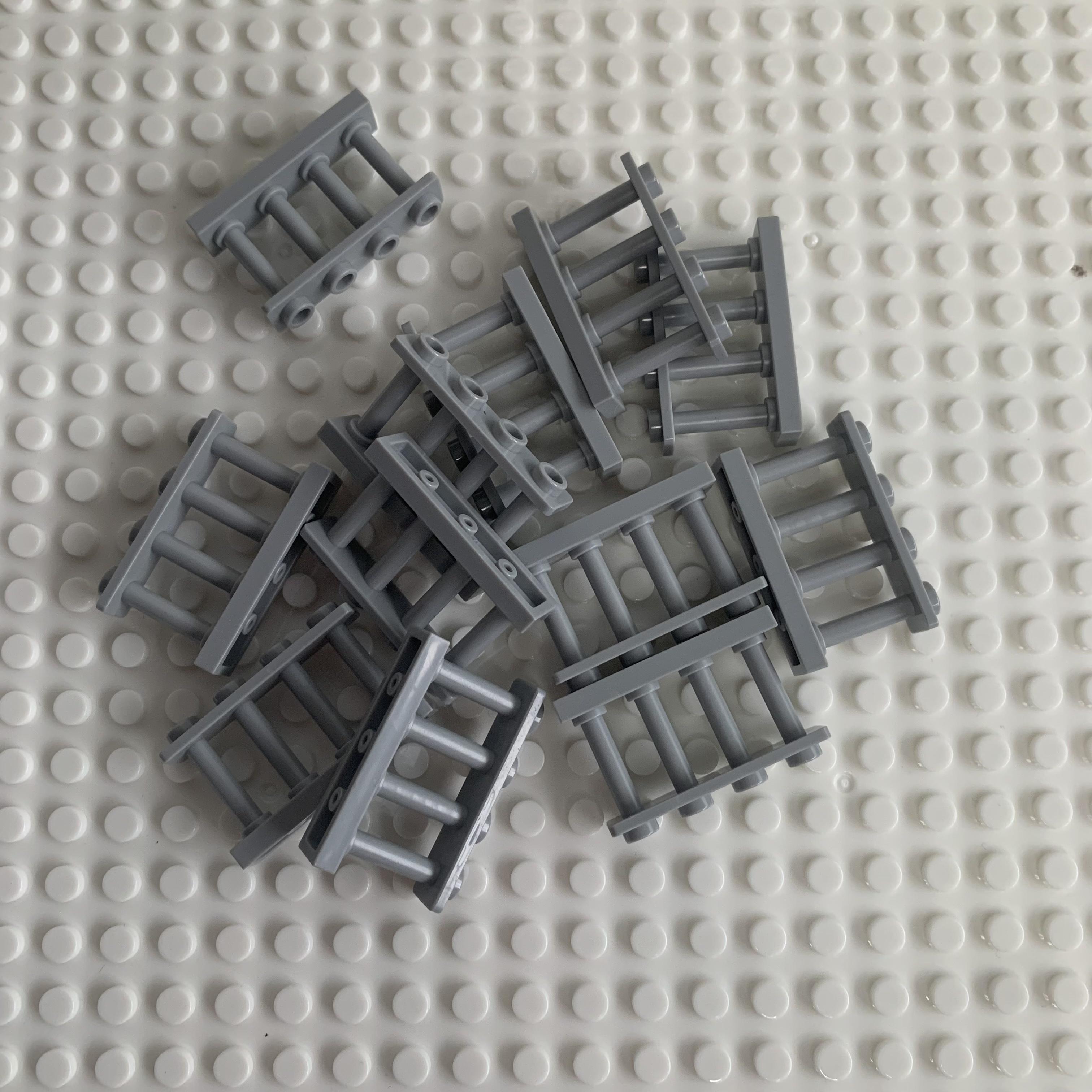 

20 ШТ. 1x4 Перила Замок Забор Строительный блок Аксессуары Городской вид Фигурки Сцены Модель кирпичики игрушка для детей светло-серый