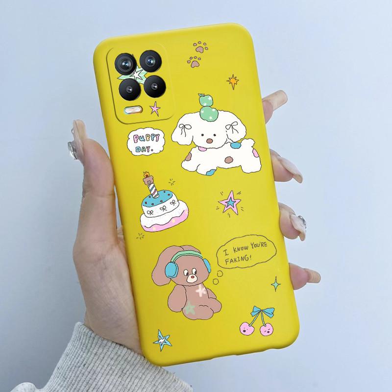 For Realme 8 Pro Case RMX3085 Soft TPU Silicone Cover Cute Cartoon Panda Phone Case For Oppo Realme8 4G 5G RMX3081 RMX3241 Funda
