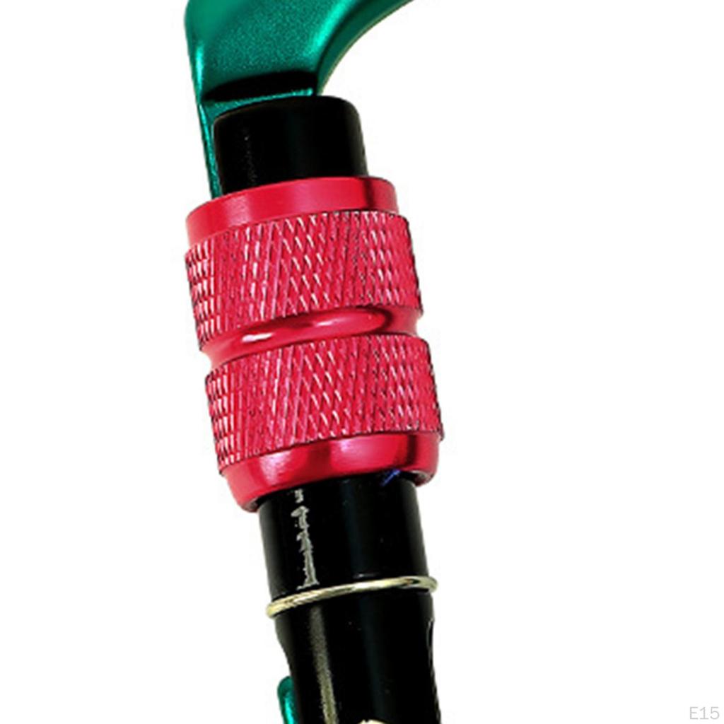 30kN Carabiner Clip, D Shaped Aluminum Alloy Sturdy, Carabiners Hook for Rappelling Backpacking