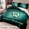 Werder Bremen FC Printed Bedding Set Custom Name Text 1 Duvet Cover 2 Pillowcases For Bedroom