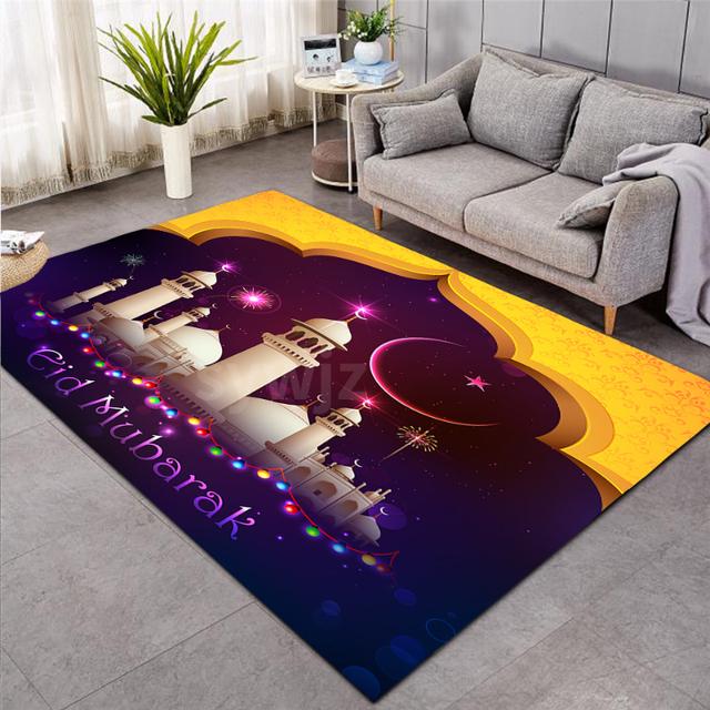 

Мусульманский молитвенный коврик для дома, гостиной, декоративные аксессуары, коврик для церемонии Ид, Рамадан, украшения для вечеринки, коридор, балкон, принадлежности 100x150cm