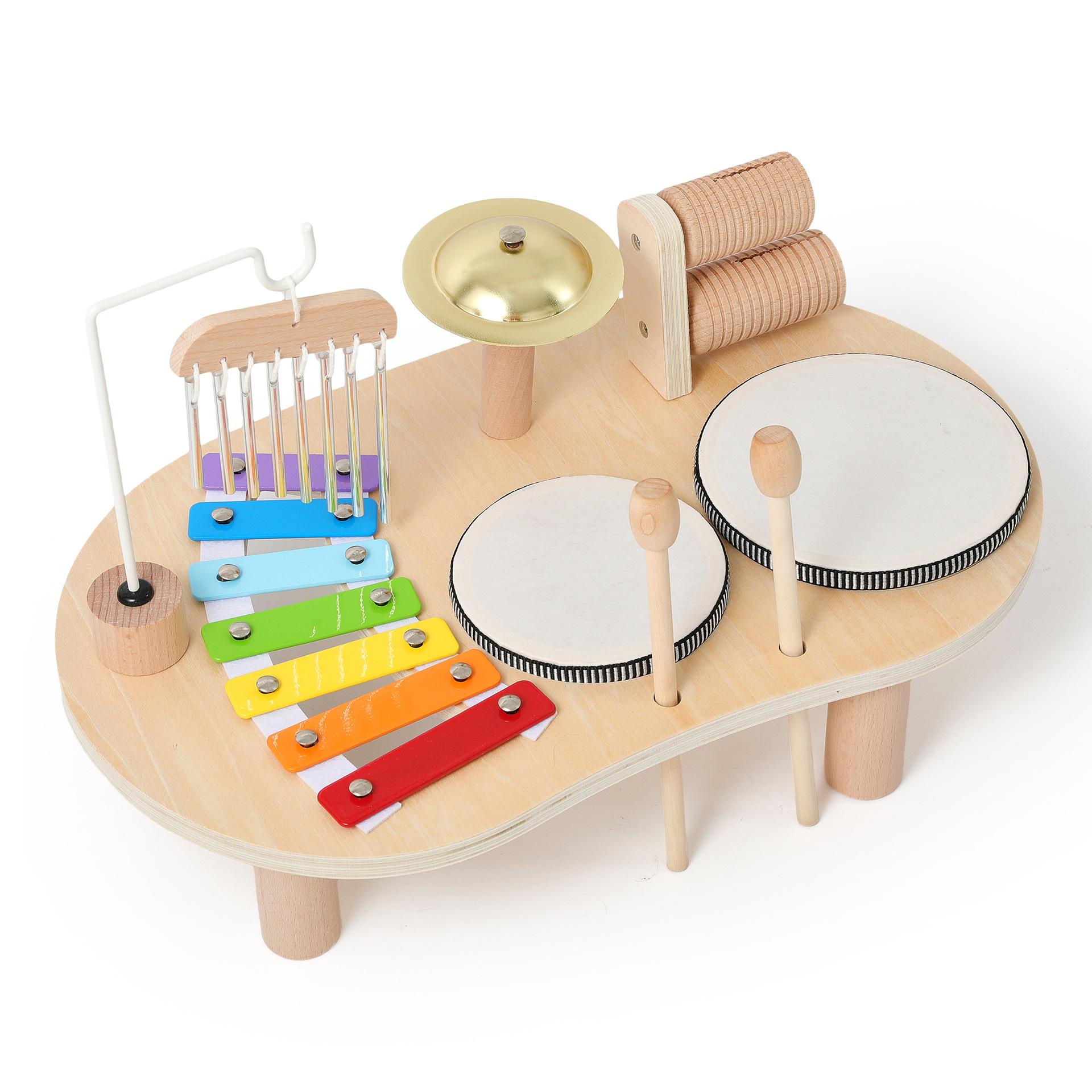 

Детские деревянные игрушки Монтессори Модель эстрады Съемный набор Мобиль Барабан Детский пазл Обучающие игрушки для новорожденных Подарок на день рождения