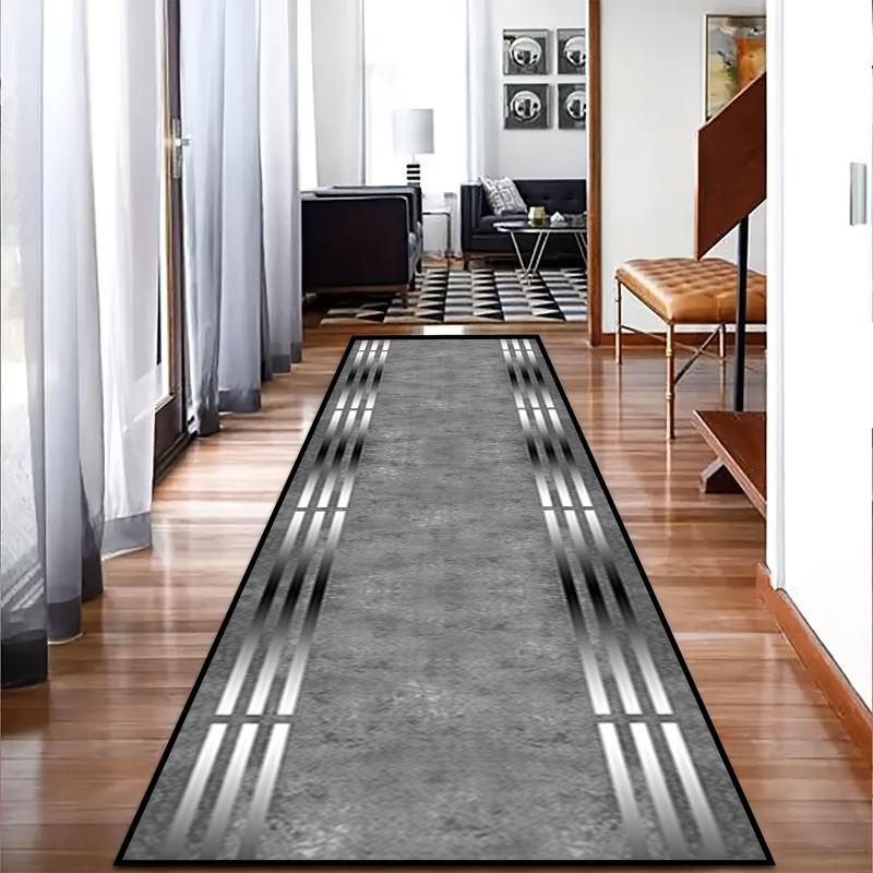 Black Gold Marble Vein Runner Rug Non Slip Washable Long Floor Mat for Hallway Entryway Modern Luxury Home Decor