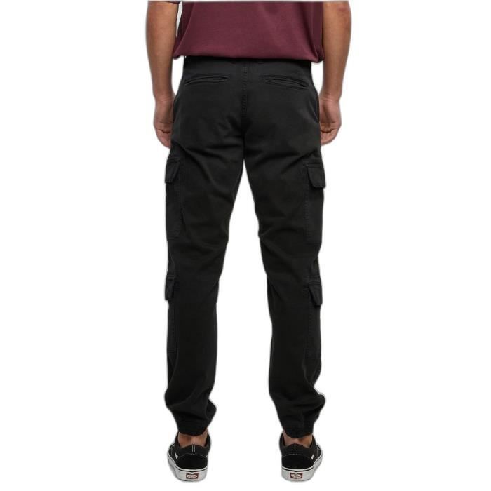 Jogging Cargo - Urban Classics - Twill - Noir - Mixte - Fitness - Sans Manche