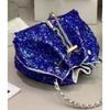 2026 Womens Crystal-Embellished Crossbody Bag Fringe Detail Small Square Shoulder No Top Handle