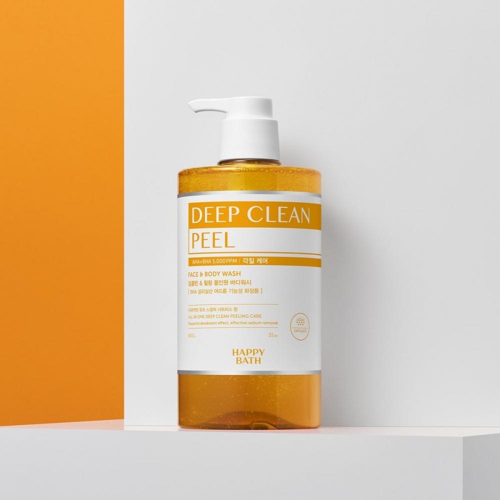 

Happy Bath Глубокое очищение Ахабаха Кератиновый уход Гель для душа 900г