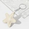 Fashion Leather Keyring Simple Colorful Pendant Classic Star Shape Keychain  Unisex