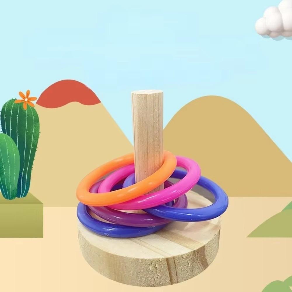 Colorful Rings Interactive Parrot Toy Interactive Exercise Toy For Parrots For Parakeet