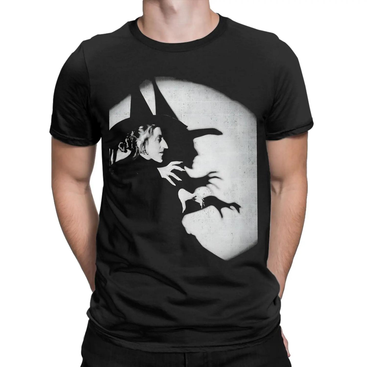 

Vintage Elphaba The Wicked T-Shirt Men Crewneck Pure Cotton T Shirts Short Sleeve Tee Shirt Original Tops S чёрный