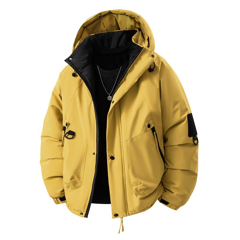 New Thickened Autumn and Winter Boys' Cotton Jacket Windproof Waterproof Loose Warm Casual Sports Hooded Jacket