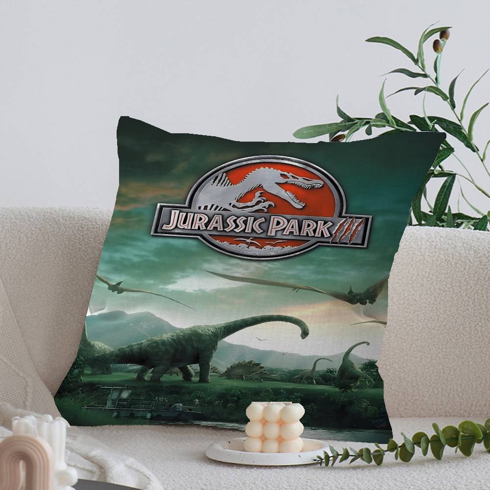 Movie Jurassic Park Dinosaur World Jurassic World Pillow Cover for Bedroom Room and Living Room Sofa Decorative Cushion Cover