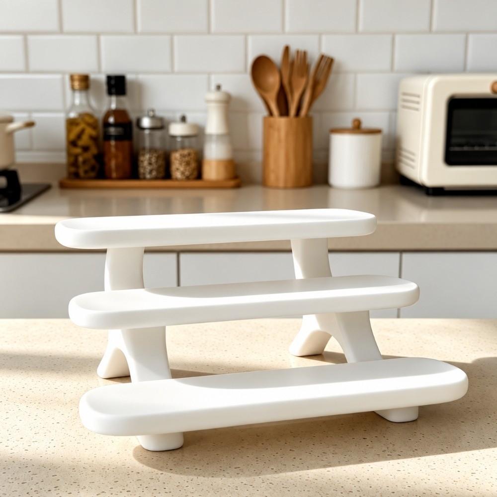 Three-Tier Storage Shelf Multipurpose Countertop Organizer Display Rack Sample Storage