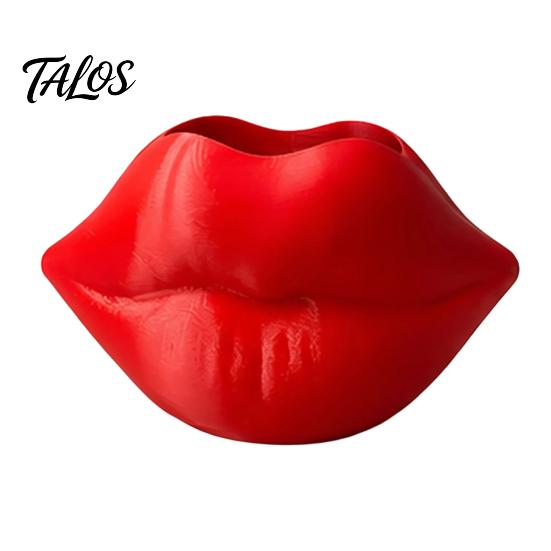 Artistic Lip Sculpture Decor Shaped Storage Box, Decorative 3D Printed PLA Sculpture, Unique Vanity Accessories Creative Art Ornament for Makeup