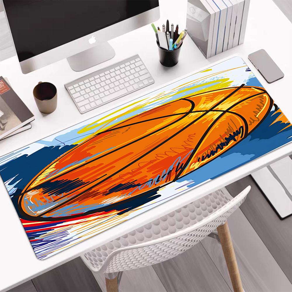 Basketball Theme Mouse Pad, Non Slip Rubber Base, Multifunctional Office & Home Decor, Perfect for Workspace Personalization.