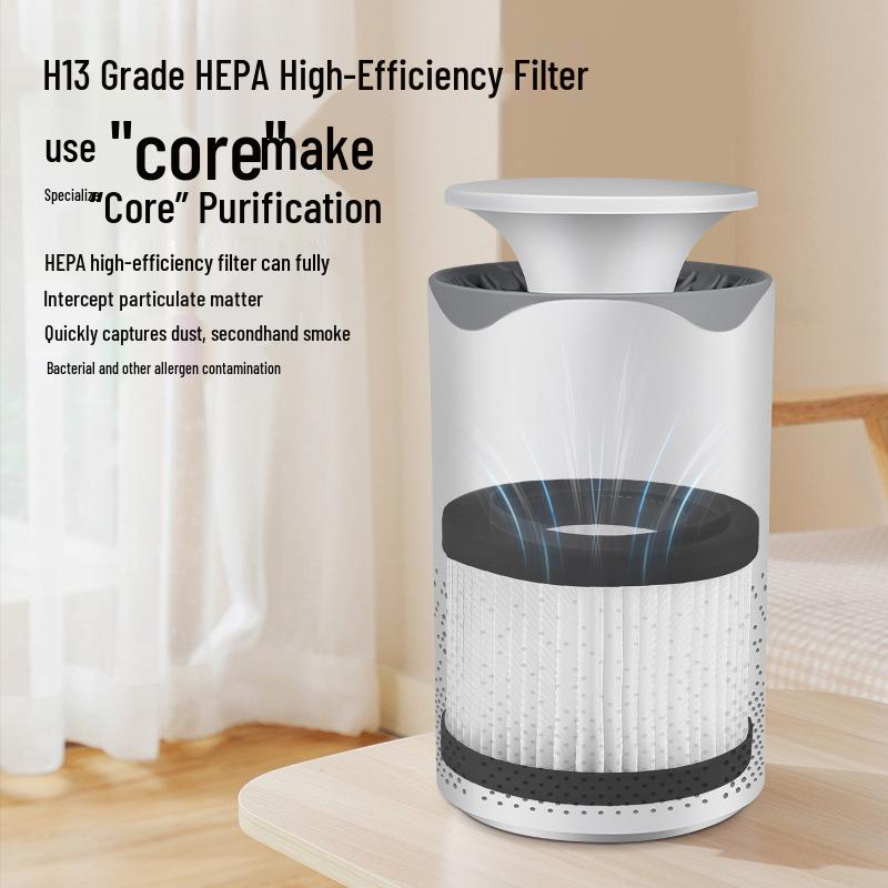 Dual-Function Desktop Air Purifier with UV Sterilization and Night Light
