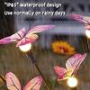 6/9 Head Butterfly Solar Garden Lights Waterproof Realistic Solar Landscape Lights Color Changing Decorative