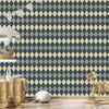 Autumn Plaid Wallpaper Turquoise and Gray for Living Room and Bedroom 50x1000