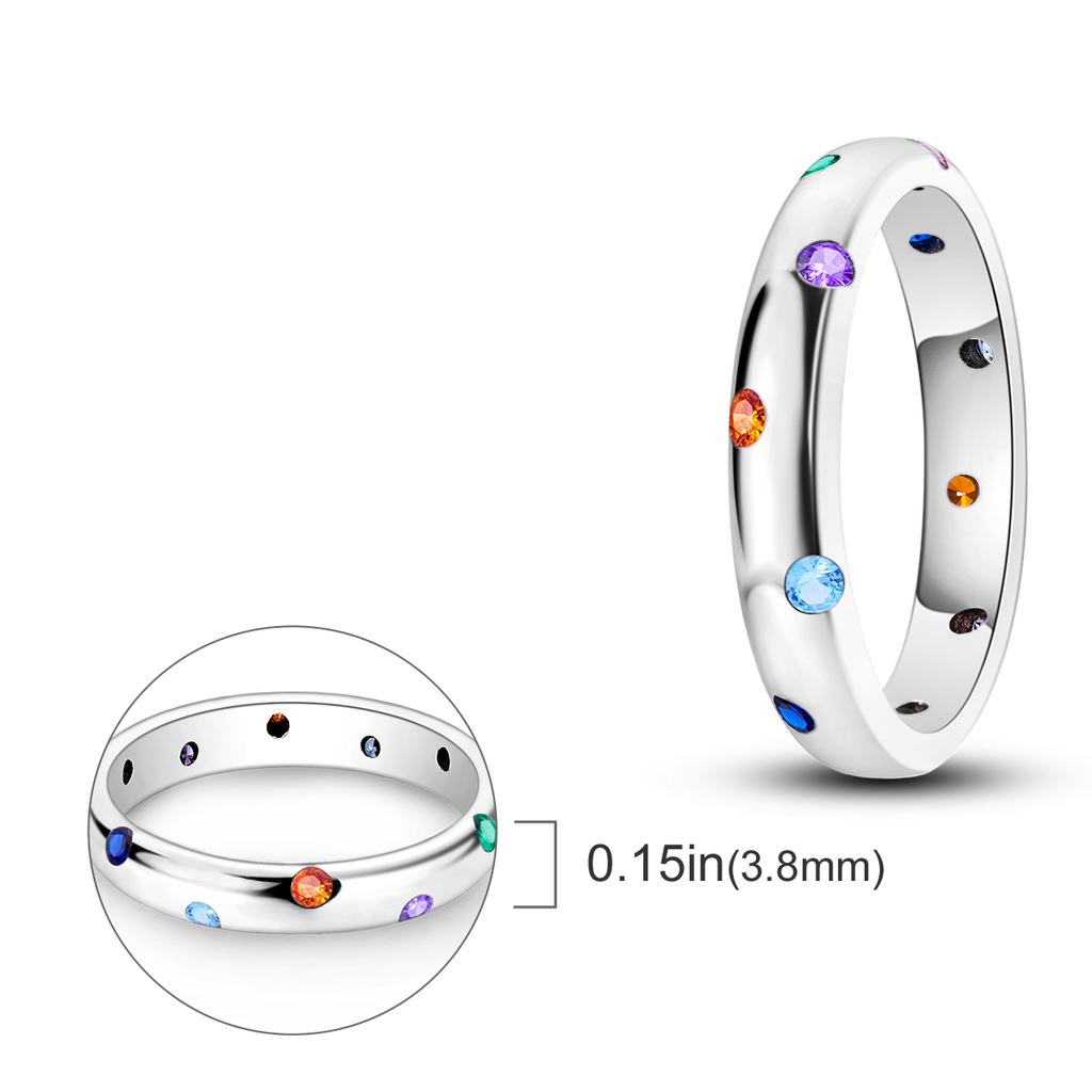 Copper Plated Mystic Star Shape Ring Infinite Love Authentic Design Zircon CZ Wedding Rings Jewellery Women Gift