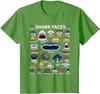 Shark Faces - Type of Shark - Shark Faces of All Kinds T-Shirt Boys Girls Kid Graphic T Shirts Cotton Short Sleeve Tee