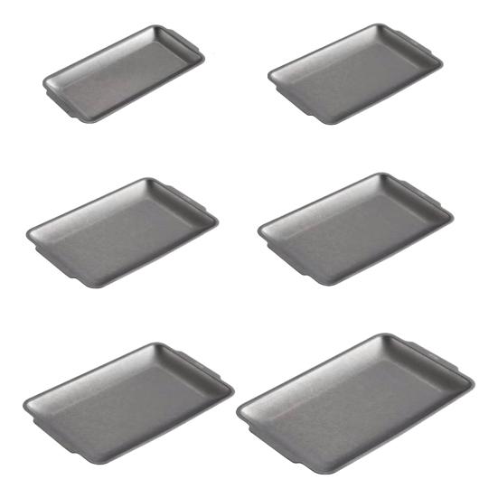 Stainless Steel Serving Plate Large Camping Rectangular Platter with Handles Countertop Decorative Tray