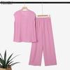 ZANZEA Women Sleeveless Blouse and Pants Casual Two Piece Suit Sets