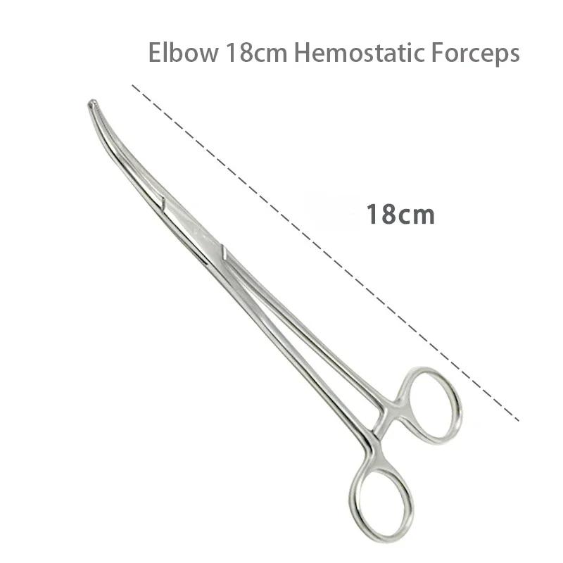 Stainless Steel Hemostatic Forceps Surgical Clips Straight Elbow Large Small Mosquito Clips Complete Set