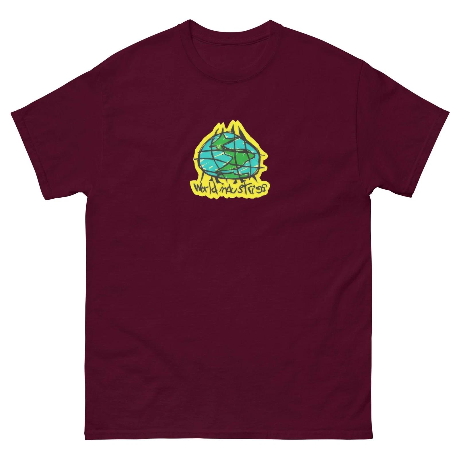 world industries OG 1990s logo t shirt skateboarding tee L