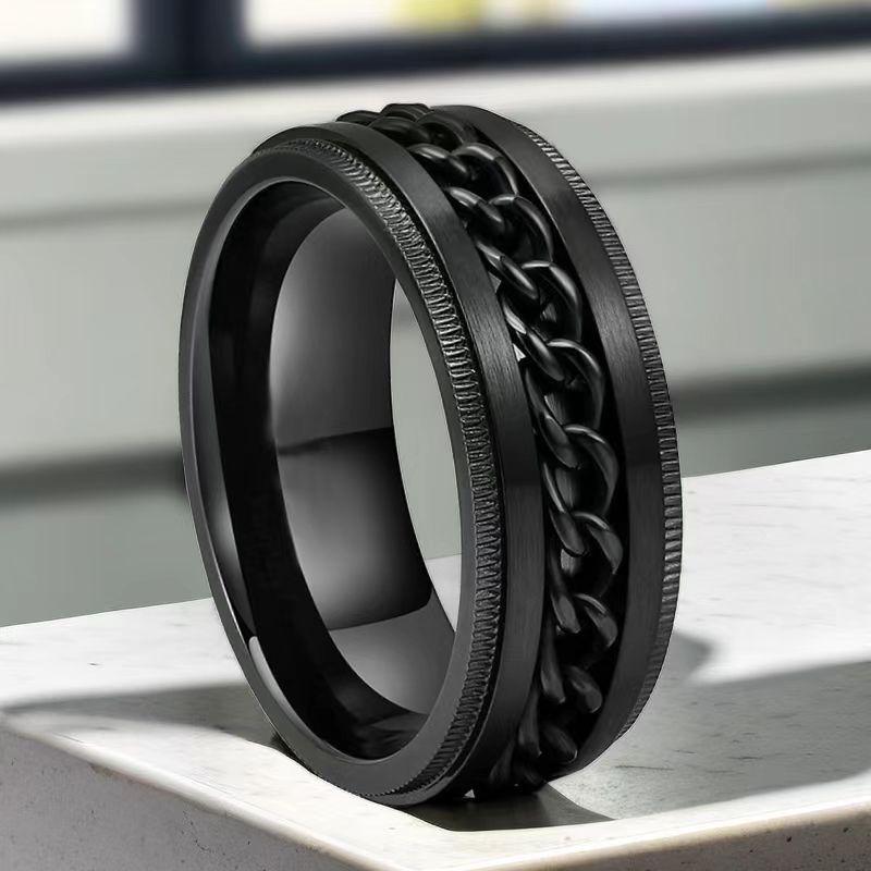 Herren Trendring aus Edelstahl - Langlebiges, nicht verblassendes Titanband