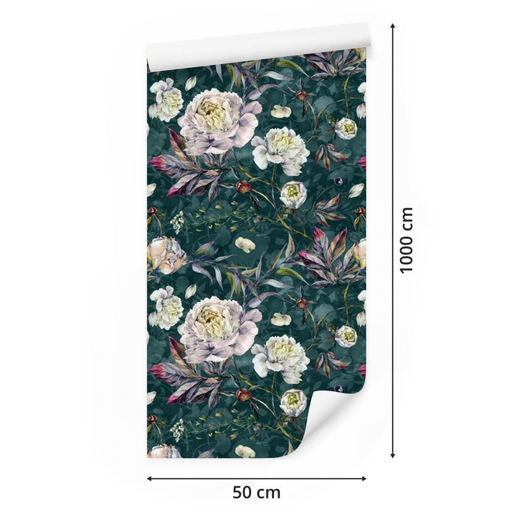 Vintage Peonies Wallpaper for Living Room and Bedroom 50x1000
