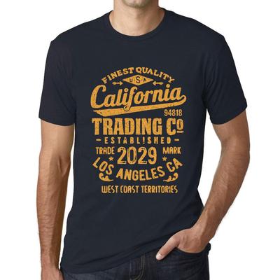Men’s Vintage Tee Shirt Graphic T Shirt California Trading 2029 Navy