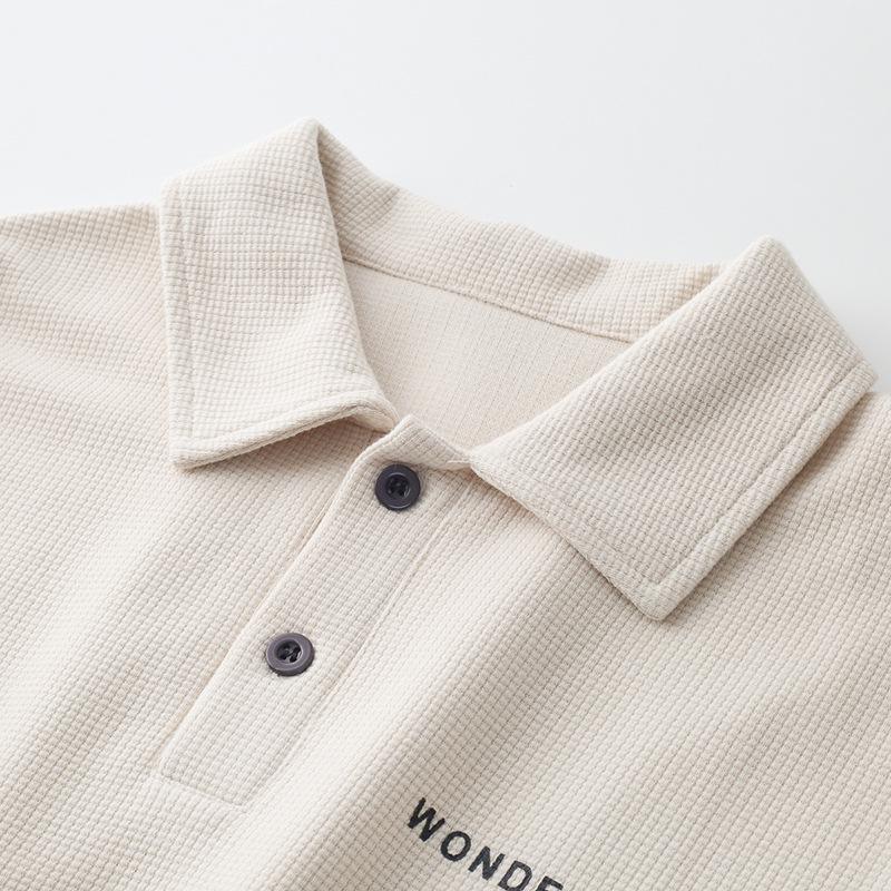 Retro Loose Fit Long Sleeve Polo Sweatshirt - French Influencer Style