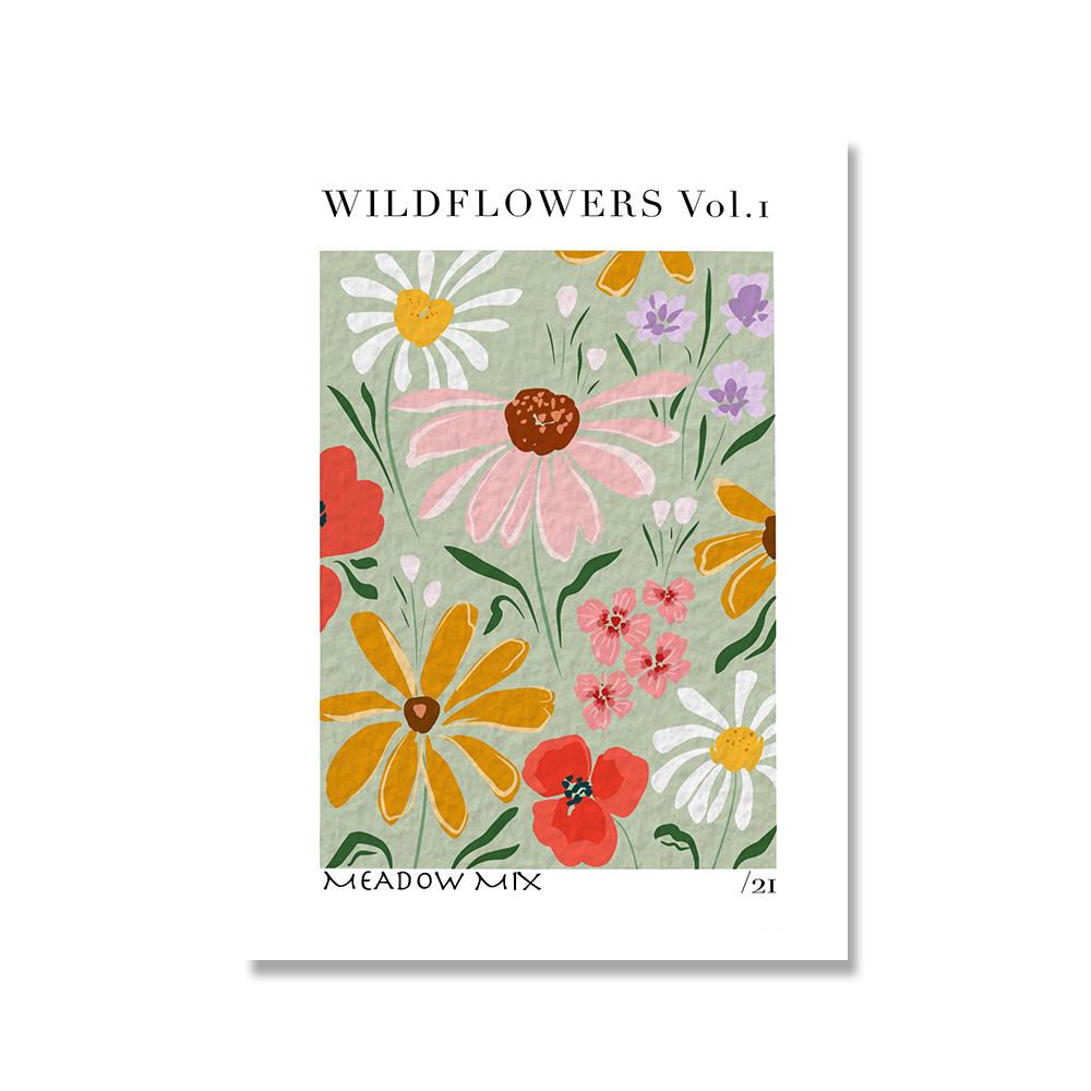 Flower Power Art Prints Matisse Picasso Abstract Floral Girl Canvas Poster Retro Wall Pictures Bedroom Unique Home Decoration