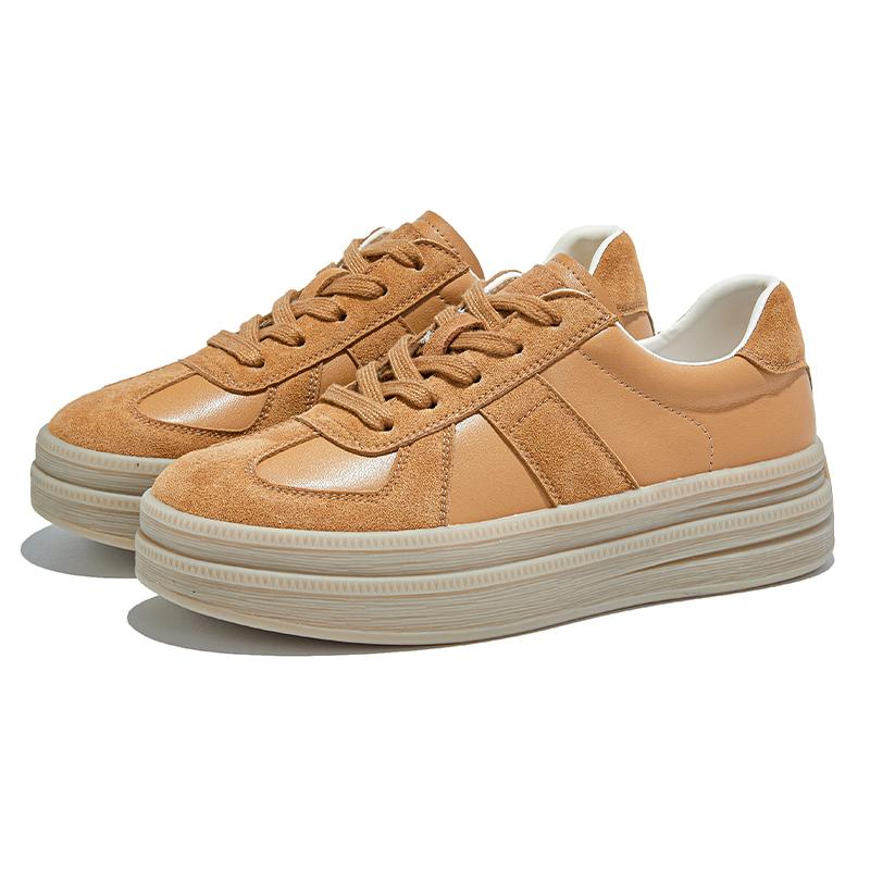 Fashion AIYUQI Women Moral Training Shoes Genuine Leanther 2025 New Lace-up Women Sneakers Large Size Casual Flats For Women