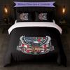 Set Copripiumino Harley-Davidson 3 Pezzi 1 Copripiumino e 2 Federe Biancheria da Letto Morbida per Camera da Letto Domestica