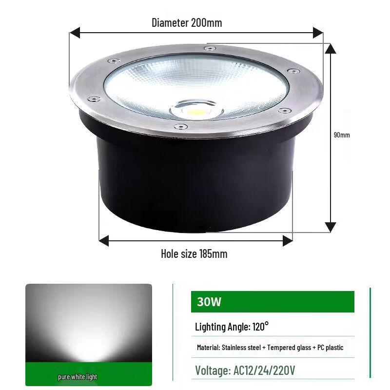 NuFeng Round Outdoor LED In-Ground Light