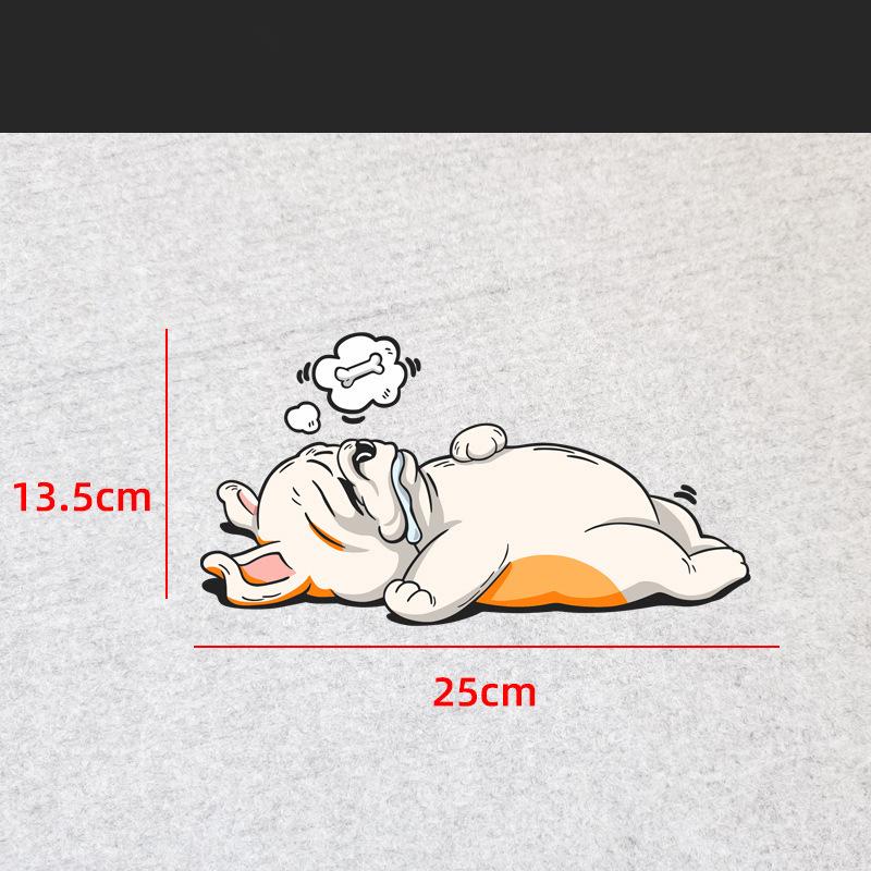 Reflective Husky Cartoon Dog Car & Motorcycle Scratch Cover Sticker