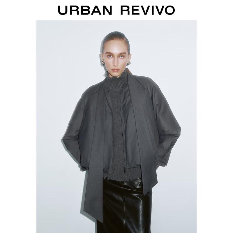 

Женская куртка UR свободного кроя с подкладкой и деталью в виде ленты